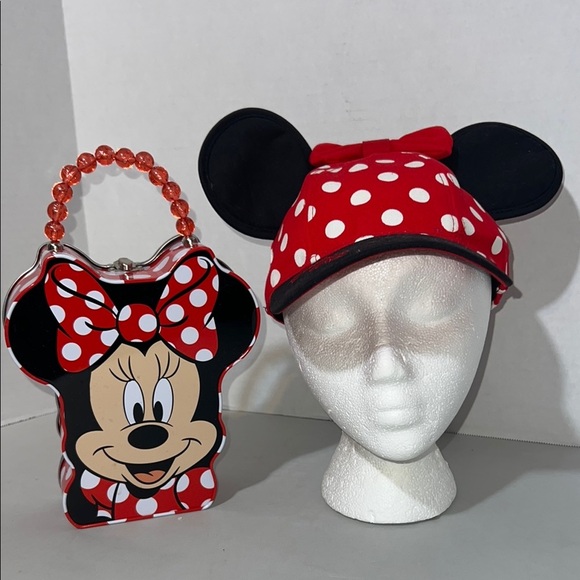 Disney Minnie Mouse Cap And Tin Bundle - Picture 1 of 12